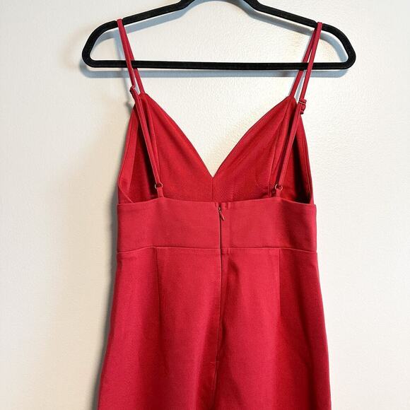 Lulus Classic Babe Wine Red Sleeveless Wide Leg Jumpsuit Size M - Picture 9 of 13